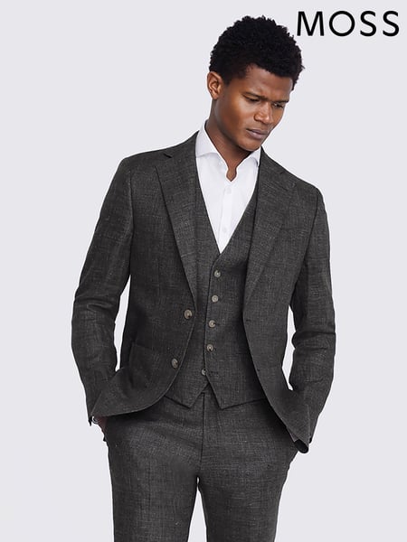 MOSS Khaki Green Tailored Linen Jacket (Q45192) | € 295