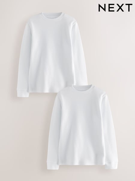 White Thermal Long Sleeve Tops 2 Pack (2-16yrs) (Q55700) | € 21 - € 30