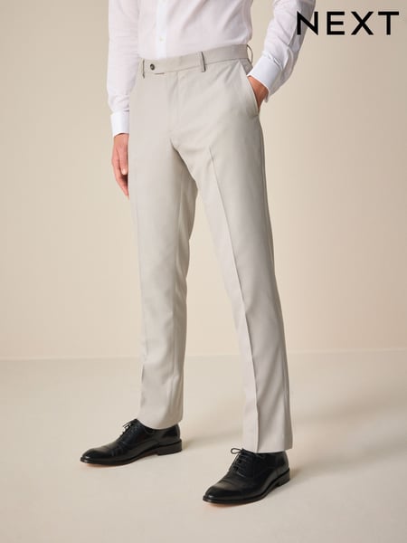 Neutral Slim Fit Textured Suit Trousers (Q62647) | € 52