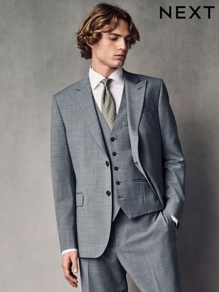 Grey Slim Fit Wool Blend Motionflex Suit Jacket (Q62657) | € 164
