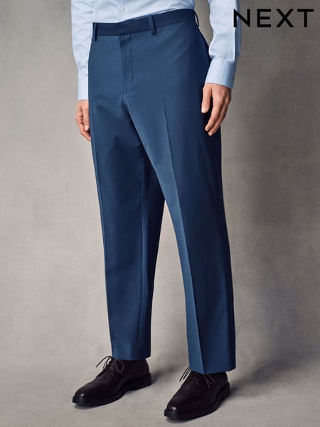 Blue Slim Fit Wool Blend Motionflex Suit Trousers (Q62667) | € 88