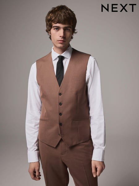 Red Textured Suit Waistcoat (Q62675) | € 60