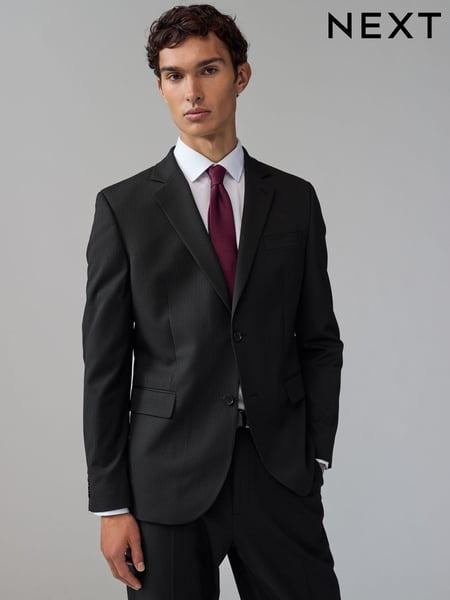 Black Slim Fit Stripe Suit Jacket (Q62950) | € 125