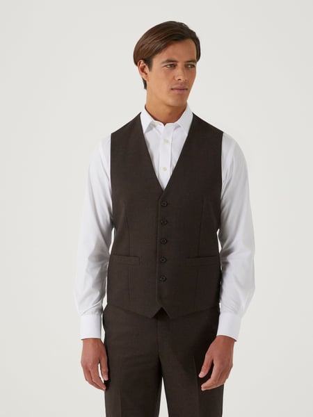 Skopes Brown Tailored Fit Harcourt Suit: Waistcoat (Q64065) | € 38