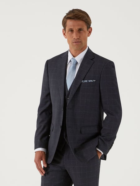 Skopes Charcoal Grey Tailored Baines Check Fit Suit: Jacket (Q64073) | € 86