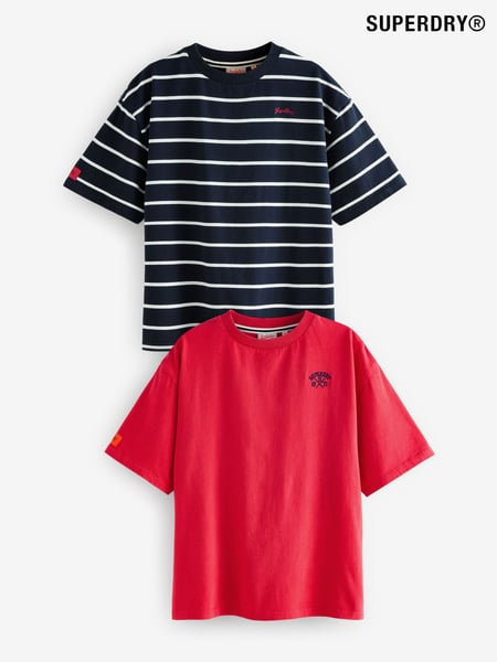 Superdry Red Collegiate T-Shirts 3 Pack (Q65722) | € 33 - € 39