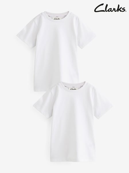 Clarks White T-Shirts 2 Pack (Q66223) | € 16 - € 27