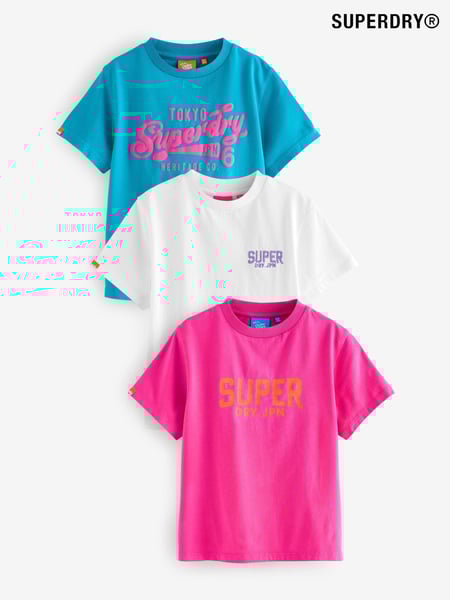 Superdry Pink T-Shirt 3 Pack (Q66473) | € 39 - € 48