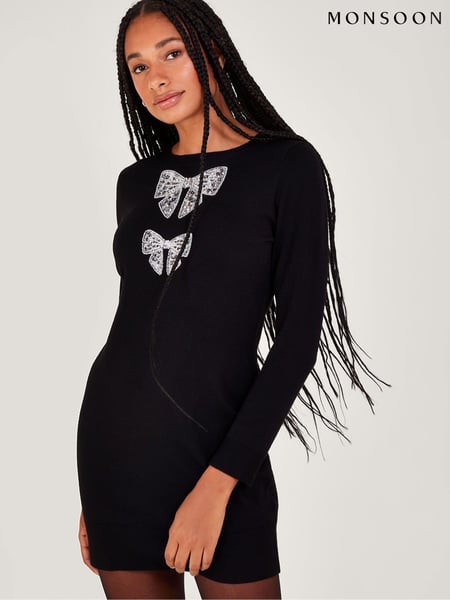 Monsoon Black Di Double Bow Dress (Q66905) | € 28