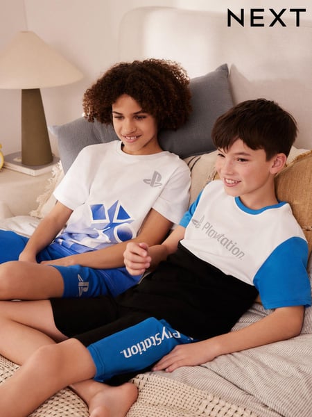 Blue/Black Playstation Short Pyjamas 2 Pack (3-16yrs) (Q70000) | € 33 - € 43