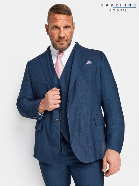 BadRhino Big & Tall Blue Regular Fit Wedding Suit Jacket (Q73737) | € 164