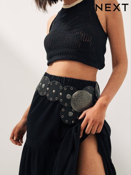Black Low Slung Disc Belt (Q75217) | € 16