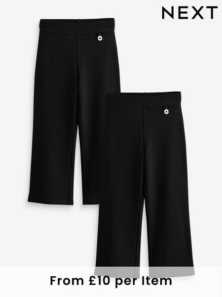 Black Pull-On Stretch Bootcut School Trousers 2 Pack (3-17yrs) (Q76874) | € 28 - € 48