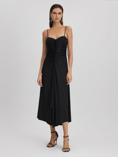 Halston Ruched Jersey Midi Dress (Q77749) | € 755