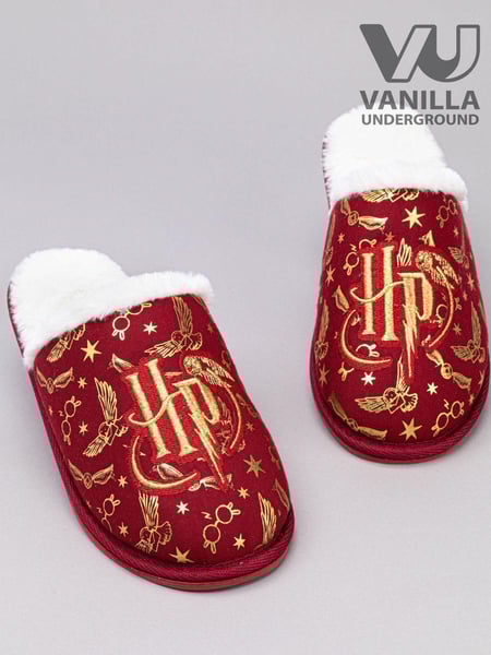 Rot/Harry Potter - Vanilla Underground Fluffy Womens Slippers (Q78564) | 27 €