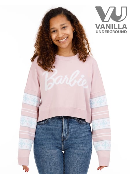 Vanilla Underground Pink Barbie Ladies Christmas Jumper (Q78600) | € 72