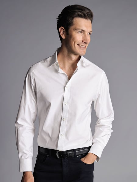 Charles Tyrwhitt Slim Fit Egyptian Twill 100% Cotton Shirt (Q79341) | 117 €