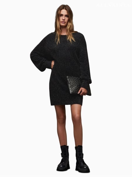 AllSaints Black Dazzle Jumper Dress (Q80289) | € 129