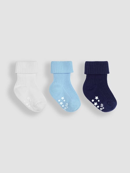 JoJo Maman Bébé Blue 3-Pack Cotton Socks (Q80324) | € 15