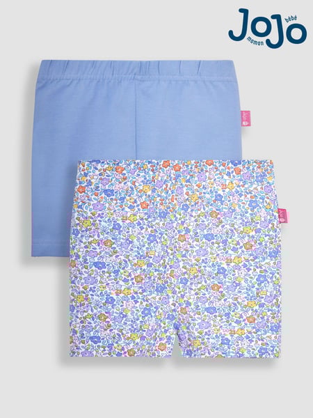 JoJo Maman Bébé Purple Ditsy & Lilac 2-Pack Shorts (Q80640) | € 24