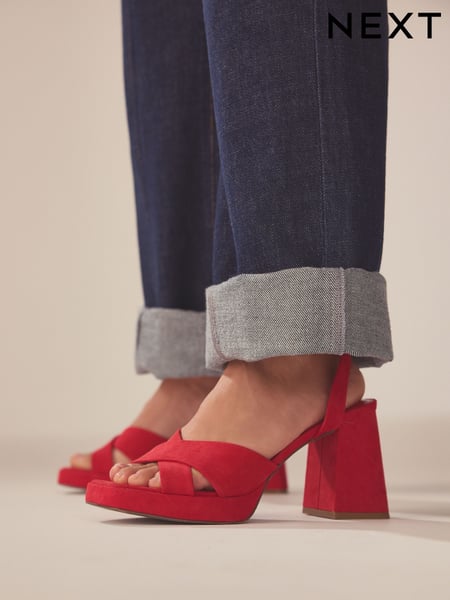 Red Forever Comfort® Flare Platform Sandals (Q81777) | € 14