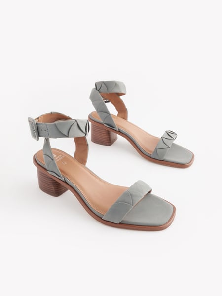 Blue Forever Comfort® Leather Low Block Heel Sandals (Q81808) | € 17