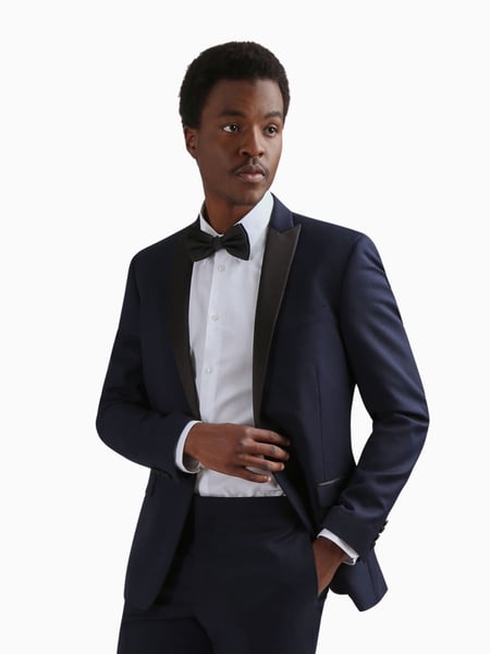 Ted Baker Tailoring Blue Slim Fit Tuxedo Jacket (Q82071) | € 202