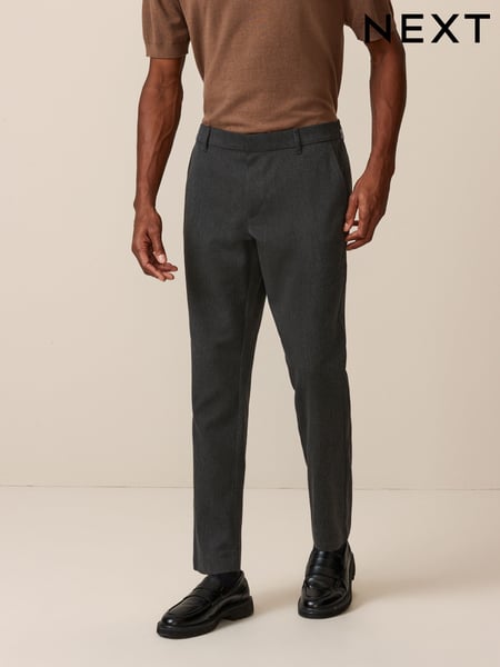 Grey Elasticated Waist Plain Front Smart Joggers (Q82381) | € 33