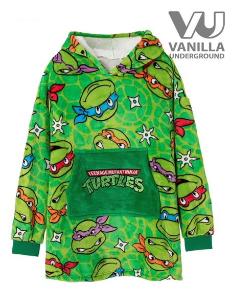 Grün/Ninja Turtles - Vanilla Underground All-Over Print Blanket Hoodie (Q83257) | 42 €