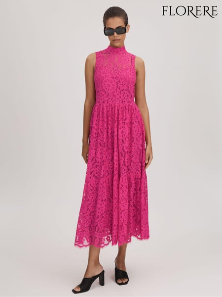 Florere Lace Tie Back Midi Dress (Q83304) | € 356