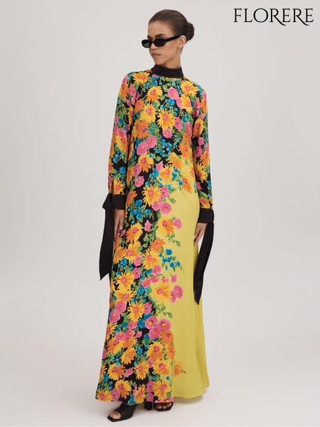 Florere Printed Tie Cuff Maxi Dress (Q83346) | € 418