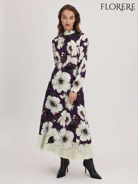 Florere Printed Zip Cuff Midi Dress (Q83361) | € 309