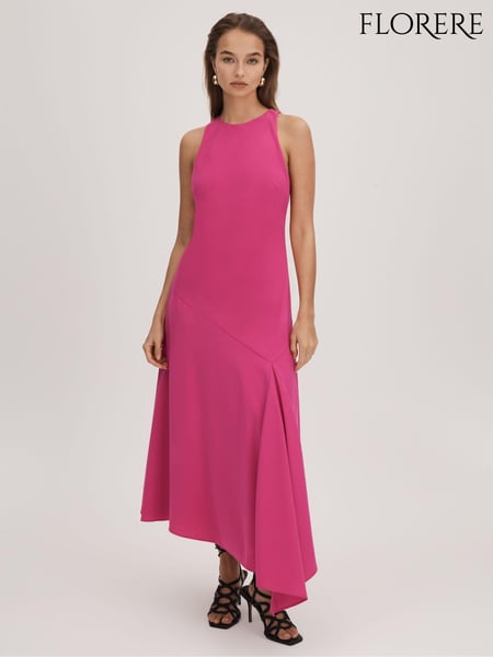 Florere Crepe Asymmetric Midi Dress (Q83390) | € 309
