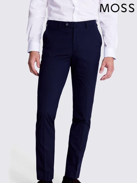 MOSS Blue Tailored Fit Trousers (Q83779) | € 78