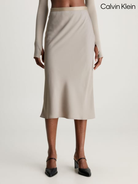 Calvin Klein Grey Midi Skirt (Q85573) | € 117