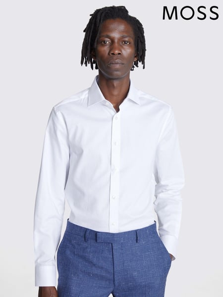 MOSS White Dobby Stretch Shirt (Q85784) | € 62