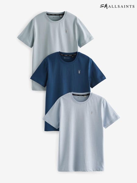smALLSAINTS Blue Boys Brace Crew 100% Cotton T-Shirts 3 Pack (Q86215) | € 44 - € 50
