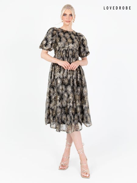 Lovedrobe Sequin Star Black Midi Dress (Q89130) | € 29