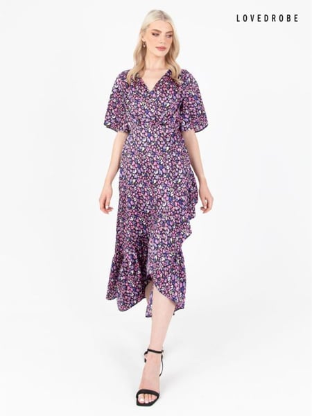 Lovedrobe Animal Print Frill Wrap Hem Maxi Dress (Q89462) | € 20