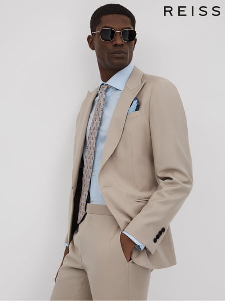 Reiss Stone Dillon Slim Fit Wool Blend Single Breasted Blazer (Q91843) | € 512