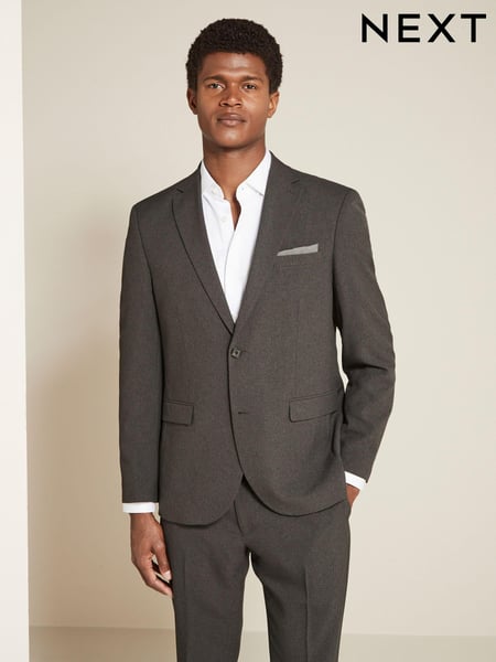 Charcoal Grey Regular Fit Essential Suit Jacket (Q92131) | € 82
