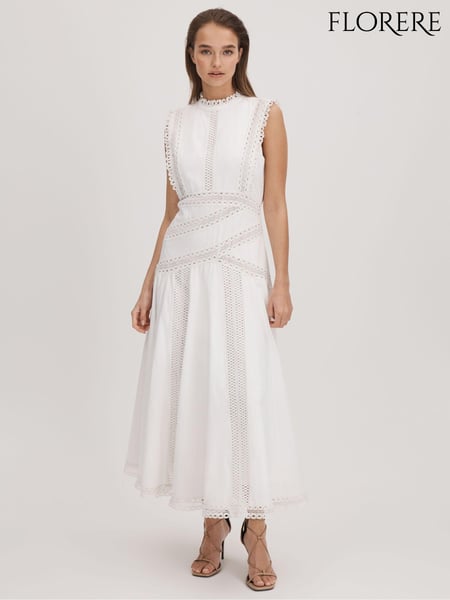 Florere Cotton Lace Midi Dress (Q92951) | € 356