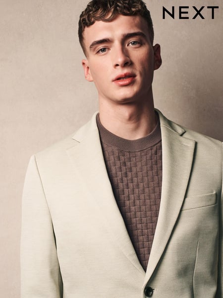 Neutral Motionflex Stretch Textured Jersey Blazer (Q94209) | € 25