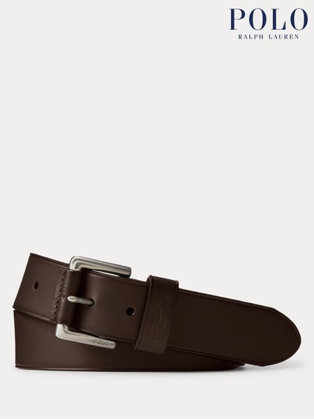 Polo Ralph Lauren Dark Brown Signature Pony Leather Belt (Q94467) | € 109