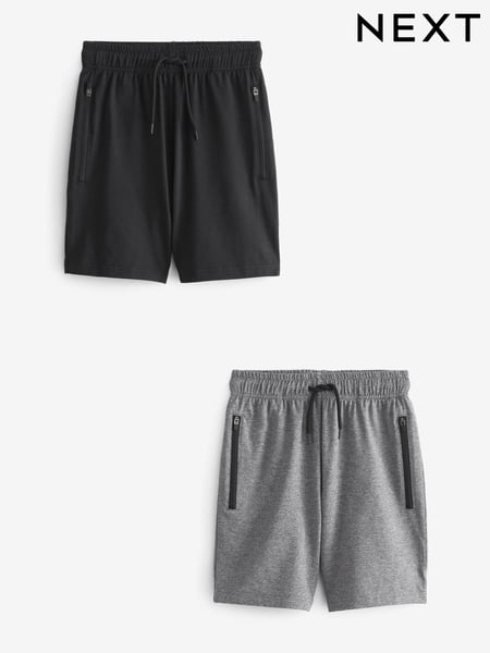 Black/Grey Light Weight Sports Shorts 2 Pack (3-17yrs) (Q94486) | € 26 - € 40