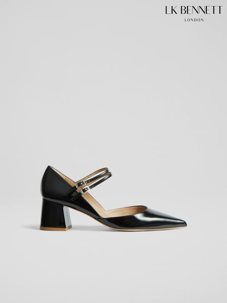 LK Bennett Black Patent Savannah Mary Jane Shoes (Q96378) | € 233