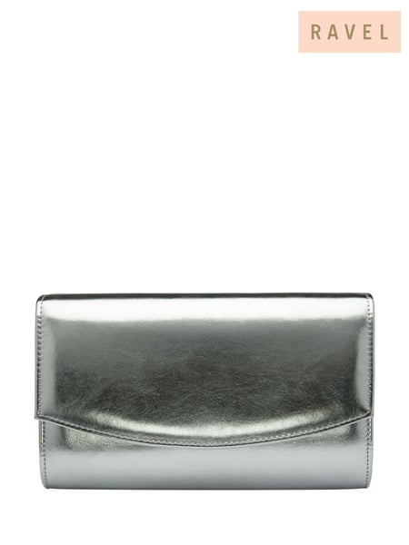 Ravel Silver Clutch Bag with Chain (Q96460) | € 70