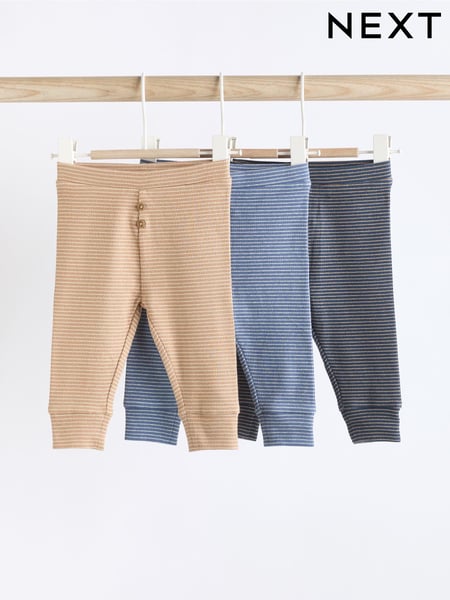 Blue/Neutral Stripe Baby Leggings 3 Pack (Q96819) | € 16 - € 18
