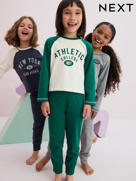 Blue/Grey Jogger Pyjamas 3 Pack (3-16yrs) (Q96928) | € 28 - € 36