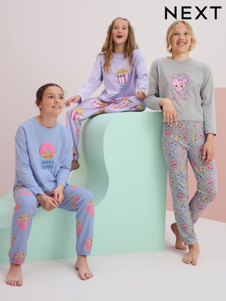 Grey/Blue Jogger Pyjamas 3 Pack (3-16yrs) (Q96935) | € 41 - € 52